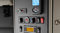 Peterbilt Model 579 Diesel On-Highway Interior Closeup of Sleeper Control Panel - Thumbnail