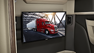 Peterbilt Model 579 Diesel On-Highway UltraLoft Sleeper Interior with Closeup of 32" Flat-Screen TV - Thumbnail