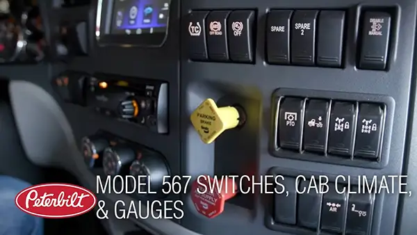 Model 567 Switches, Cab Climate, & Gauges